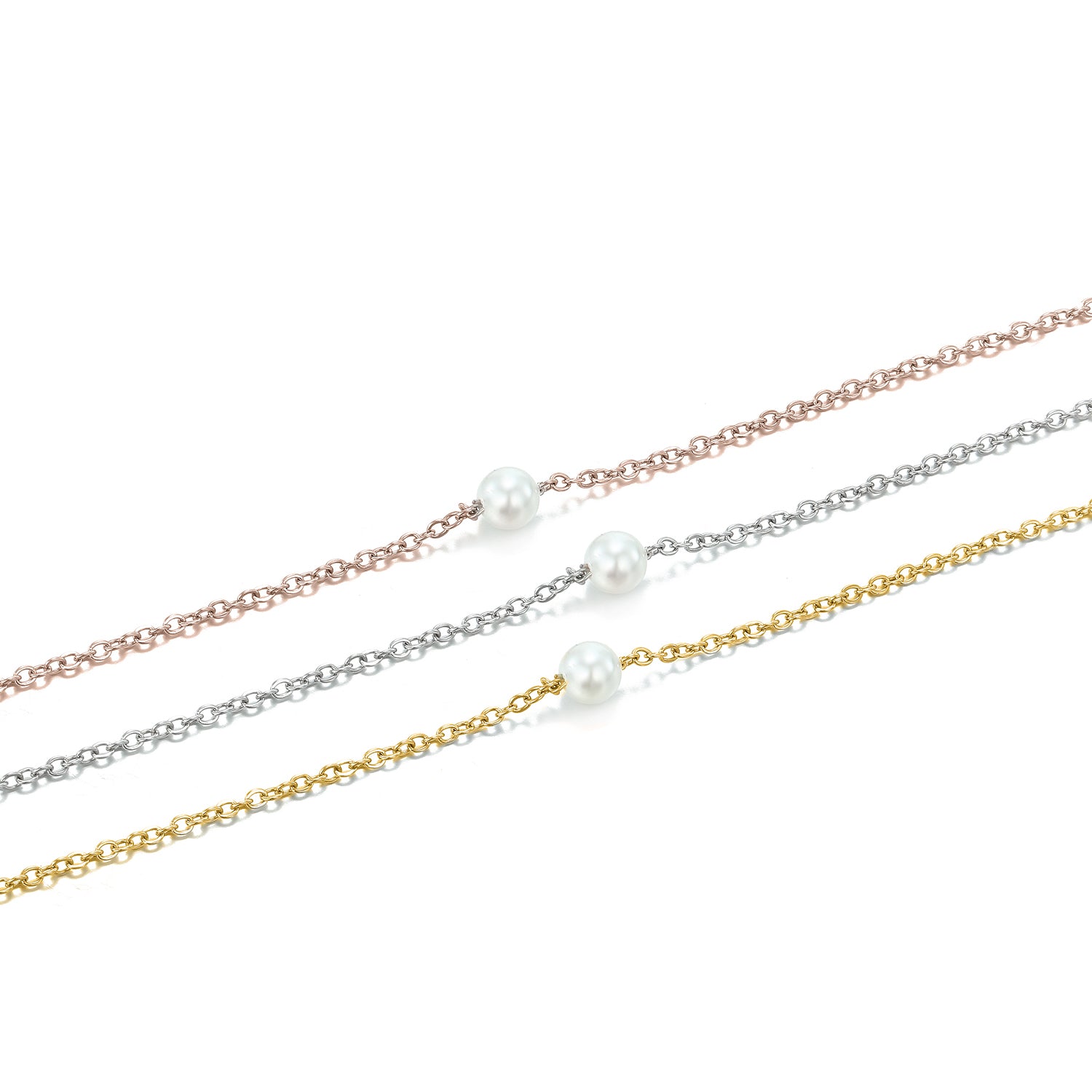 Aura de Perla – Gargantilla Minimalista en Acero Inoxidable 316L
