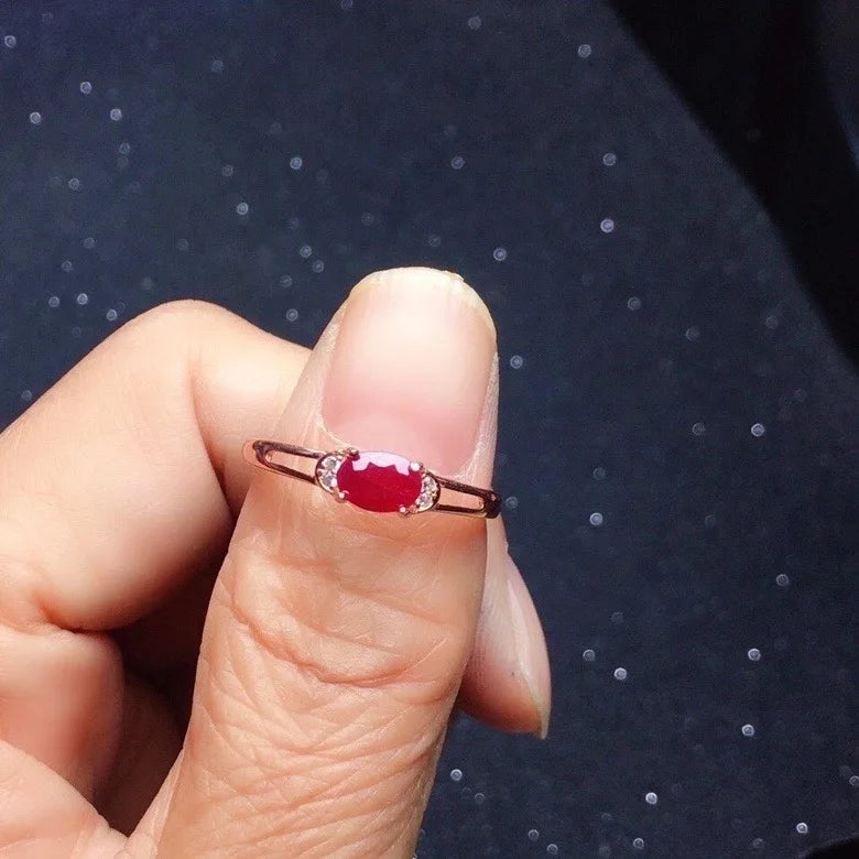 Anillo Corazón de Fuego 0.5 ct – Plata 925 con Baño de Oro 18K