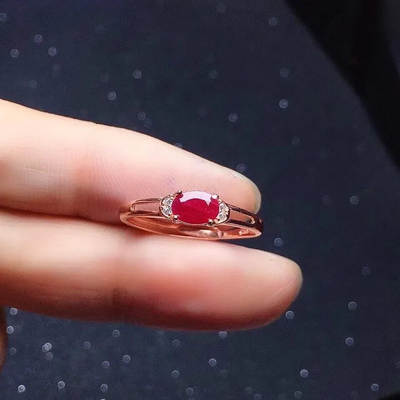 Anillo Corazón de Fuego 0.5 ct – Plata 925 con Baño de Oro 18K
